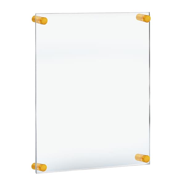 Floating Acrylic Wall Frame with Gold Stand Off Caps